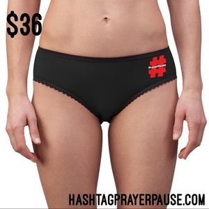 #PrayerPause Signature Black Women's Briefs